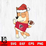 Atlanta Falcons Bluey Chilli Christmas Svg Eps Dxf Png File, Digital Download, Instant Download