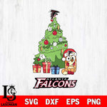 Atlanta Falcons Bluey Chilli Christmas Tree Svg Eps Dxf Png File, Digital Download