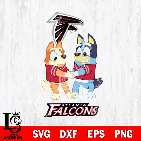 Atlanta Falcons Bluey Chilli Dance Svg Eps Dxf Png File, Digital Download, Instant Download