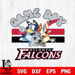 Atlanta Falcons Bluey Chilli  Game day NFL Svg Eps Dxf Png File, Digital Download, Instant Download