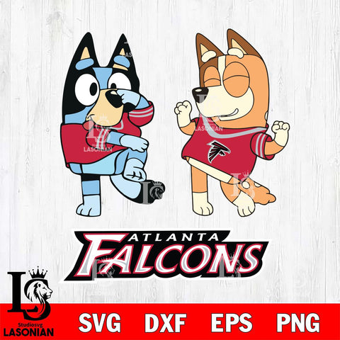 Atlanta Falcons Bluey Chilli Sport Svg Eps Dxf Png File, Digital Download, Instant Download