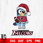 Atlanta Falcons Bluey Christmas Svg Eps Dxf Png File, Digital Download