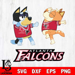 Atlanta Falcons Bluey Dance Svg Eps Dxf Png File, Digital Download, Instant Download