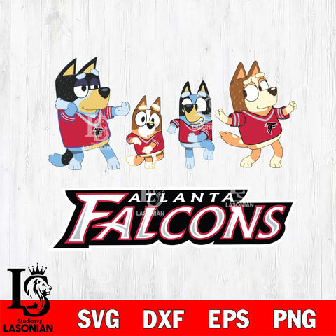 Atlanta Falcons Bluey Dance Mode Squats Svg Eps Dxf Png File, Digital Download, Instant Download