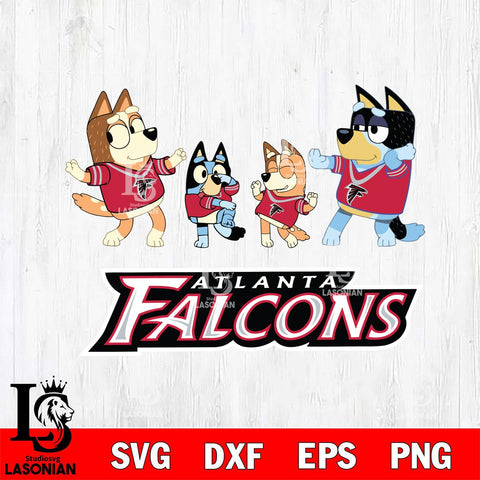 Atlanta Falcons Bluey Dance Squats Svg Eps Dxf Png File, Digital Download, Instant Download