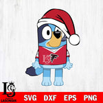 Atlanta Falcons Bluey Dog Christmas Svg Eps Dxf Png File, Digital Download, Instant Download