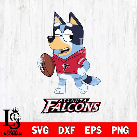 Atlanta Falcons Bluey Football Sport Svg Eps Dxf Png File, Digital Download ,Instant Download, Cricut File