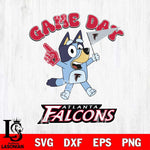 Atlanta Falcons Bluey Game Day Svg Eps Dxf Png File, Digital Download, Instant Download