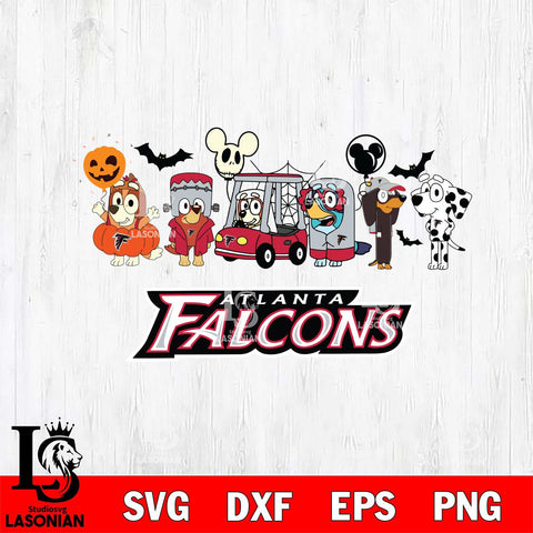 Atlanta Falcons Bluey Halloween Svg Eps Dxf Png File, Digital Download, Instant Download