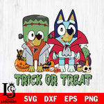 Atlanta Falcons Bluey Halloween Trick or Treat Svg Eps Dxf Png File, Digital Download, Instant Download