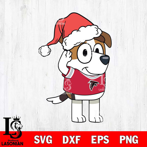 Atlanta Falcons Bluey Jack Christmas Svg Eps Dxf Png File, Digital Download, Instant Download