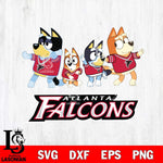 Atlanta Falcons Bluey Mode Dance Squats Svg Eps Dxf Png File, Digital Download, Instant Download