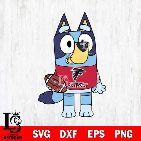 Atlanta Falcons Bluey NFL 2 Svg Eps Dxf Png File, Digital Download, Instant Download