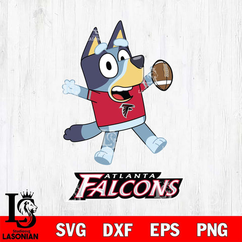 Atlanta Falcons Bluey Sport Football Cricut Files,Bluey Svg file,Digital Download ,Instant Download