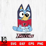 Atlanta Falcons Bluey Styles Football Cricut Files,Bluey Svg file,Digital Download ,Instant Download