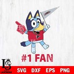 Atlanta Falcons Bluey #1 Fan Cricut Files,Bluey Svg file,Digital Download ,Instant Download