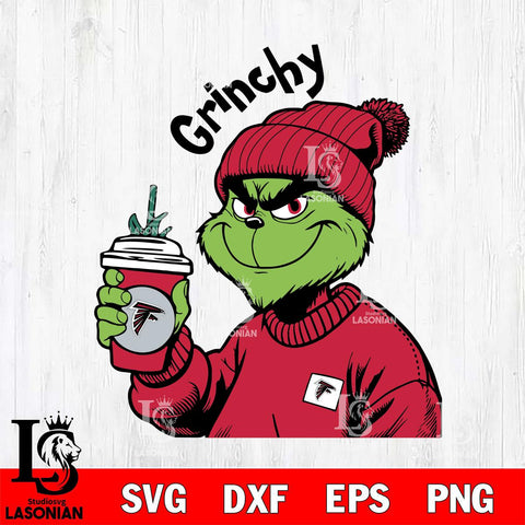 Atlanta Falcons Boujee Grinch 10 Svg Eps Dxf Png File, Digital Download, Instant Download