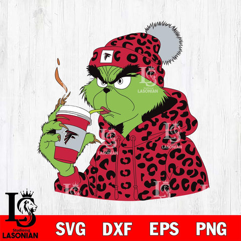 Atlanta Falcons Boujee Grinch 8 Svg Eps Dxf Png File, Digital Download, Instant Download