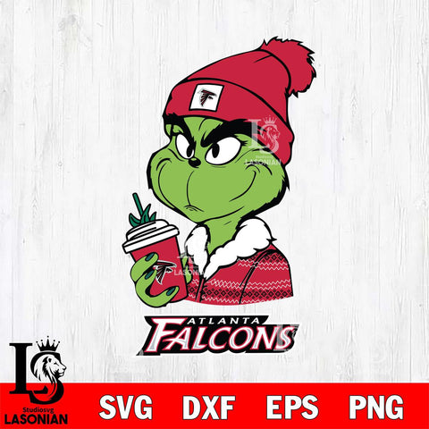 Atlanta Falcons Boujee Grinch Christmas Svg Eps Dxf Png File,Cricut svg files, Digital Download, Instant Download