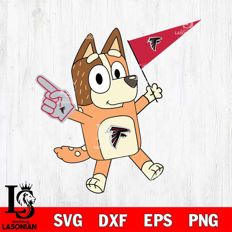 Atlanta Falcons Chilli Heeler Bluey Flag Svg Eps Dxf Png File,NFL Cut Svg Files,Digital File,Sublimation