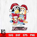 Atlanta Falcons Christmas Bluey Family Sport Svg Eps Dxf Png File,Cut Svg Files, Digital File, Sublimation