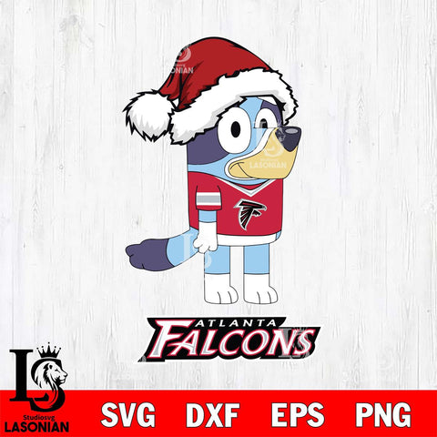 Atlanta Falcons Christmas Bluey Hat Svg Eps Dxf Png File,Cut Svg Files, Digital File, Sublimation