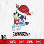 Atlanta Falcons Christmas Bluey Santa Claus Svg Eps Dxf Png File,Cut Svg Files, Digital File, Sublimation