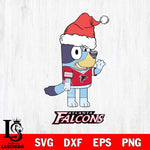 Atlanta Falcons Christmas Bluey Say Hi Svg Eps Dxf Png File,Cut Svg Files, Digital File, Sublimation