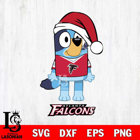 Atlanta Falcons Christmas Bluey Sport Svg Eps Dxf Png File,Cut Svg Files, Digital File, Sublimation