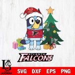 Atlanta Falcons Christmas Bluey Tree Sport Svg Eps Dxf Png File,Cut Svg Files, Digital File, Sublimation