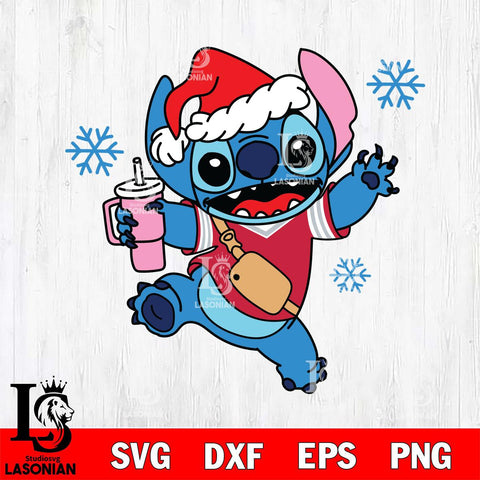 Atlanta Falcons Christmas Stitch With Tumbler Svg Eps Dxf Png File, Digital Download, Instant Download