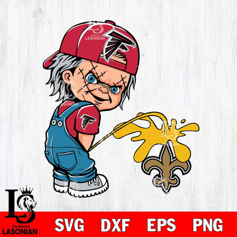 Atlanta Falcons Chucky Piss On New Orleans Saints Svg Eps Dxf Png File, Digital Download, Instant Download