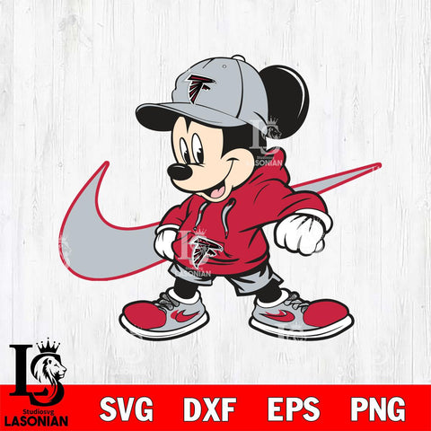 Atlanta Falcons Cool Mickey Mouse Svg Eps Dxf Png File, Digital Download, Instant Download