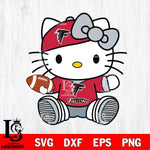 Atlanta Falcons Cute Hello Kitty Football 11 Svg Eps Dxf Png File, NFL svg, Digital Download, Instant Download