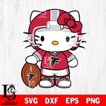 Atlanta Falcons Cute Hello Kitty Football 3 Svg Eps Dxf Png File, NFL svg, Digital Download, Instant Download