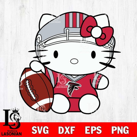 Atlanta Falcons Cute Hello Kitty Football 5 Svg Eps Dxf Png File, NFL svg, Digital Download, Instant Download