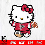 Atlanta Falcons Cute Hello Kitty Football 7 Svg Eps Dxf Png File, NFL svg, Digital Download, Instant Download