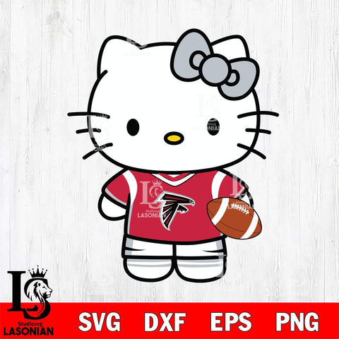 Atlanta Falcons Cute Hello Kitty Football 8 Svg Eps Dxf Png File, NFL svg, Digital Download, Instant Download