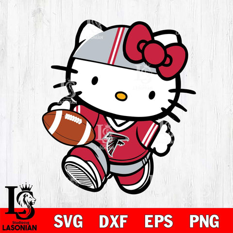 Atlanta Falcons Cute Hello Kitty Football 9 Svg Eps Dxf Png File, NFL svg, Digital Download, Instant Download