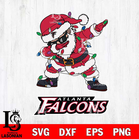 Atlanta Falcons Dabbing Santa Claus Ugly Christmas Svg Eps Dxf Png File,NFL Svg Files,Digital Download,Sublimation,Instant Download