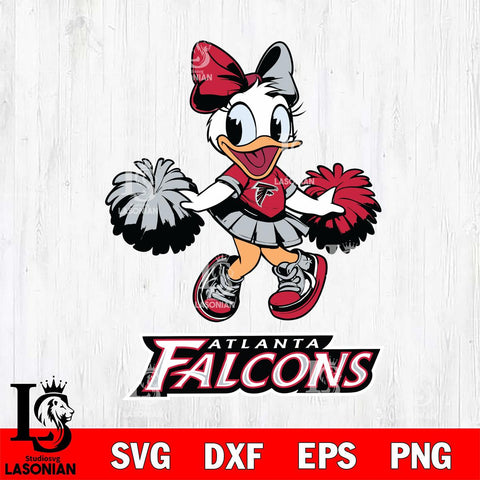 Atlanta Falcons Daisy Duck Cheerleader Disney, Svg Eps Dxf Png File, Digital Download