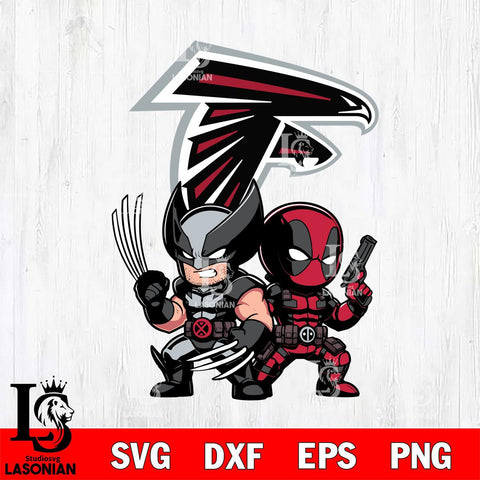 Atlanta Falcons Deadpool And Wolverine Svg Eps Dxf Png File, Digital Download, Instant Download