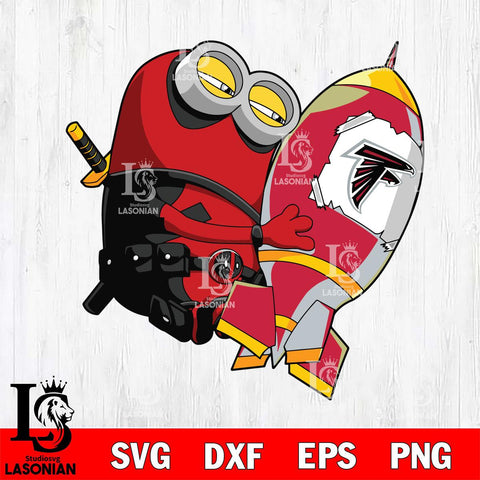 Atlanta Falcons Deadpool Minion Marvel Svg Eps Dxf Png File, Digital Download, Instant Download