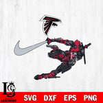 Atlanta Falcons Deadpool Nike Svg Eps Dxf Png File, Digital Download, Instant Download