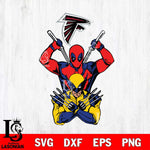 Atlanta Falcons Deadpool Wolverine 2 Svg Eps Dxf Png File, Digital Download, Instant Download