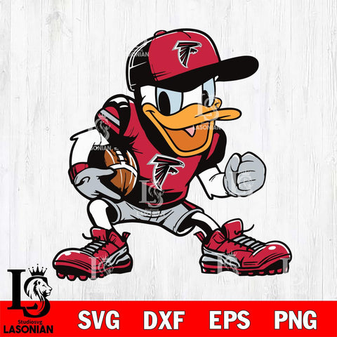 Atlanta Falcons Donal Duck Svg Eps Dxf Png File, Digital Download, Instant Download