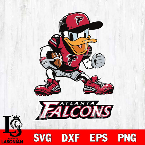 Atlanta Falcons Donal Duck Disney, Svg Eps Dxf Png File, Digital Download