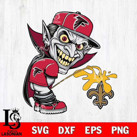 Atlanta Falcons Dracula Piss On New Orleans Saints Svg Eps Dxf Png File, Digital Download, Instant Download