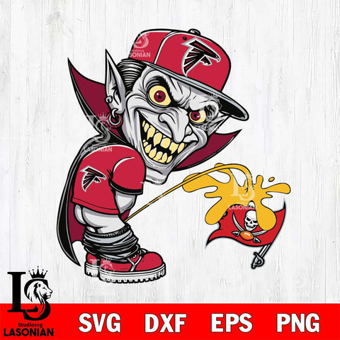 Atlanta Falcons Dracula Piss On Tampa Bay Buccaneers Svg Eps Dxf Png File, Digital Download, Instant Download