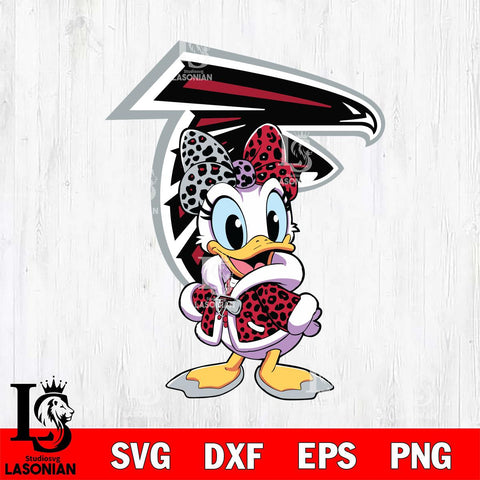 Atlanta Falcons Fancy Daisy Duck Disney Svg Eps Dxf Png File, Digital Download, Instant Download